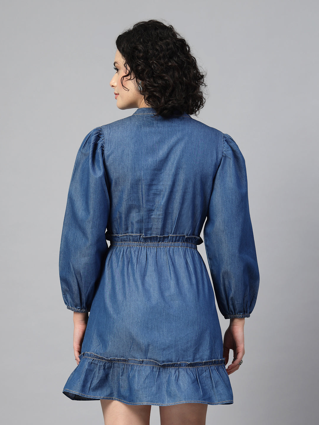 This light denim cotton dress-JEFF COOPER