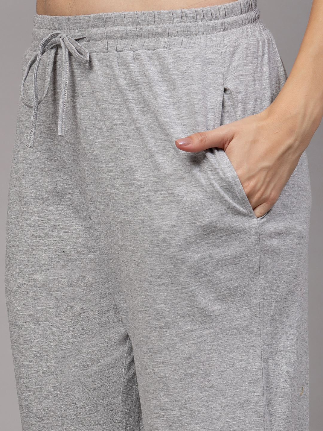 Grey Cotton Jersey Set-JEFF COOPER