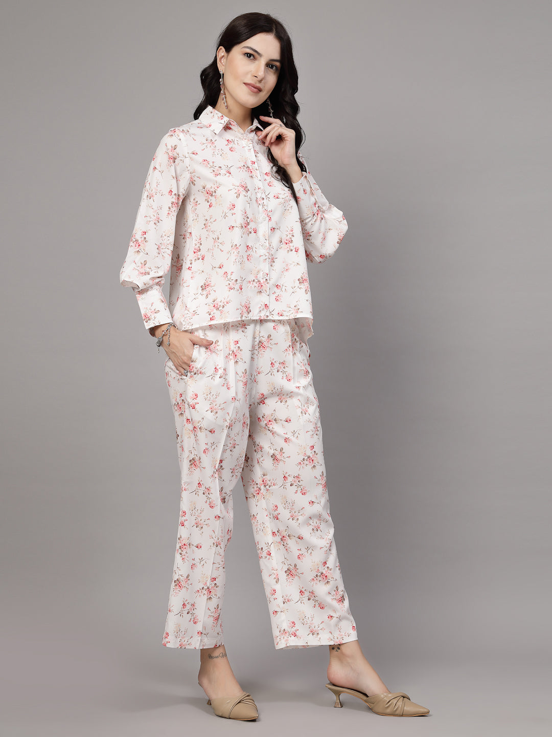 Co-ord set with floral print -JEFF COOPER