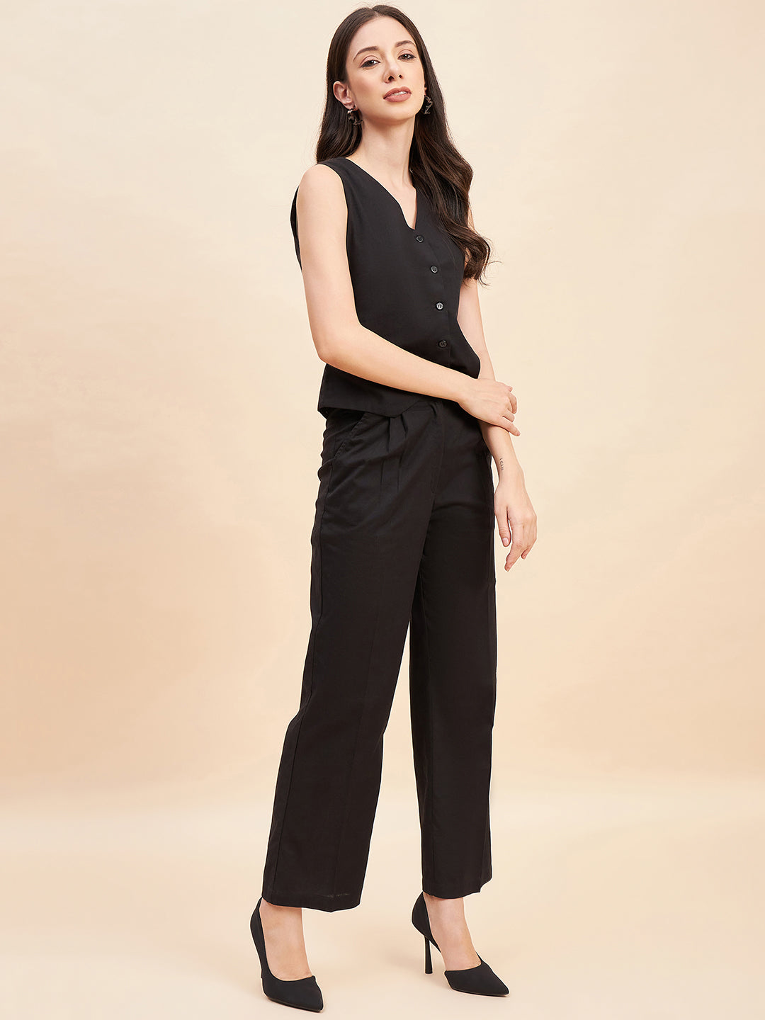 Waistcoat With Pleated Trouser-JEFF COOPER