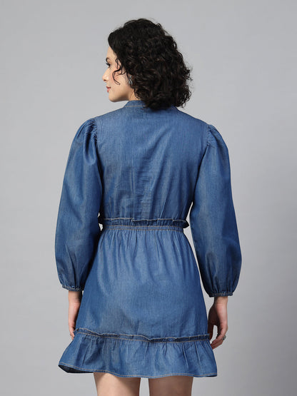 This light denim cotton dress-JEFF COOPER