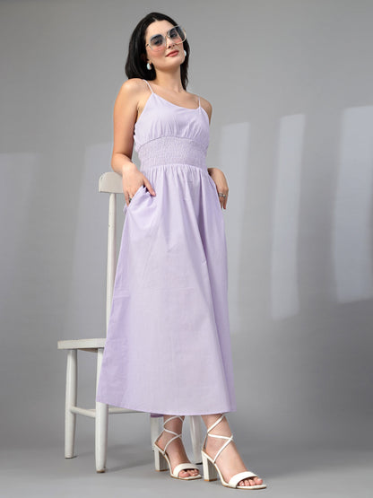 Long flared strappy dress-JEFF COOPER