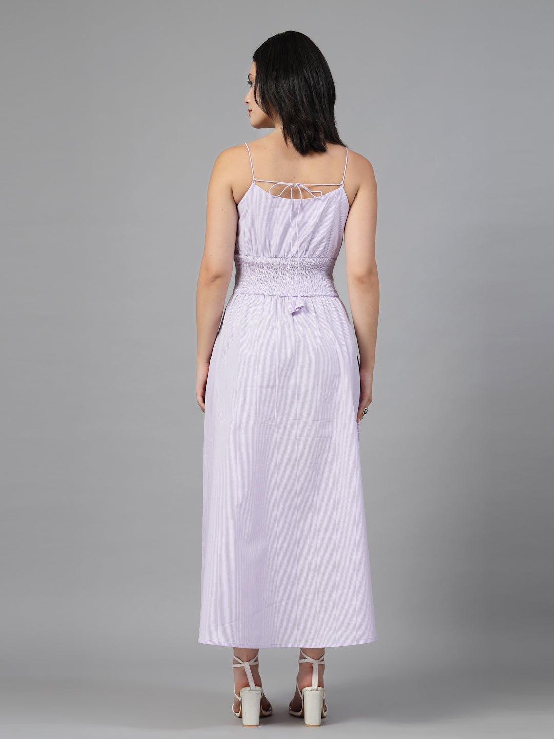 Long flared strappy dress-JEFF COOPER