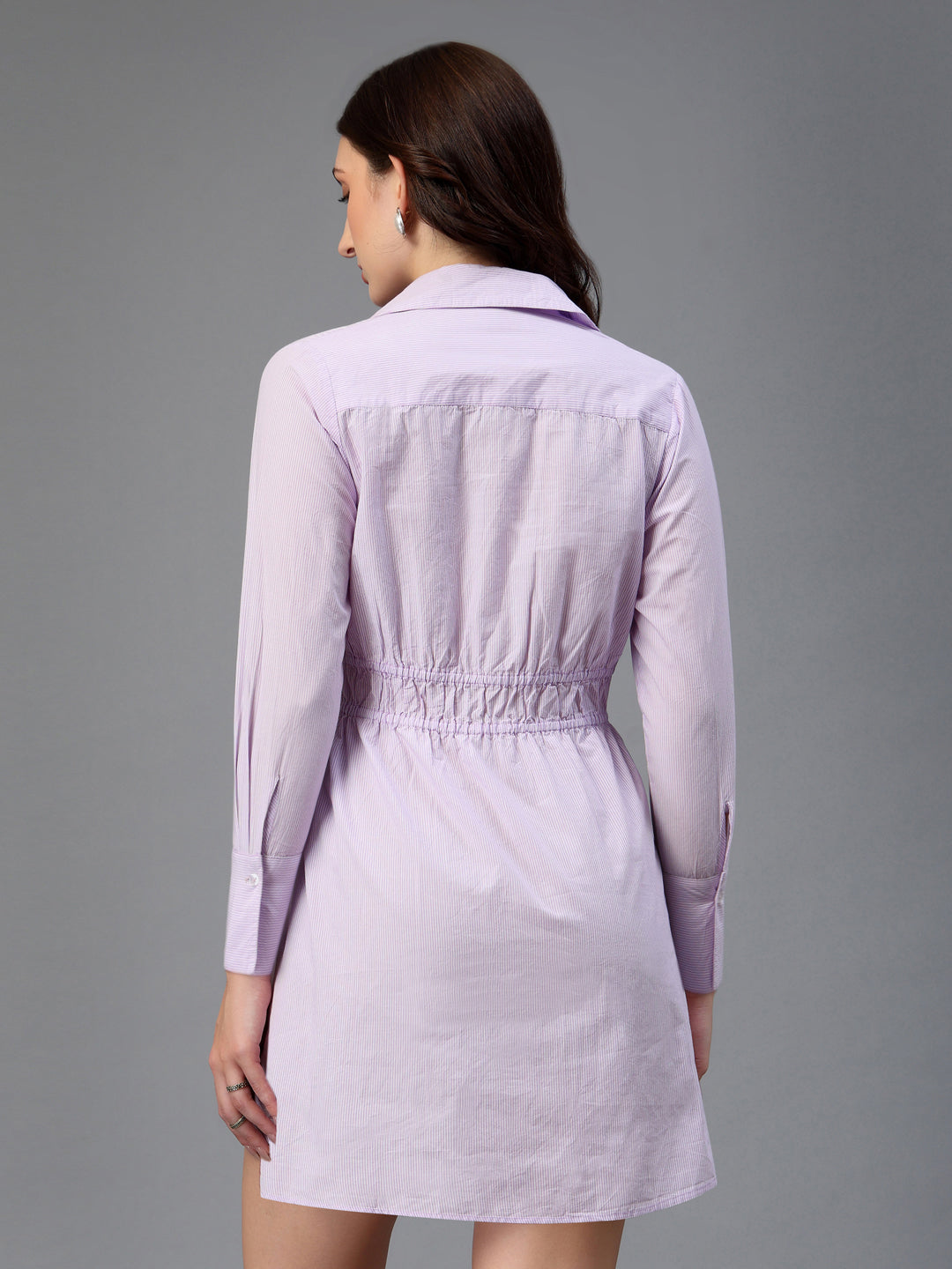 Shirt Dress with Pleats at waist-JEFF COOPER