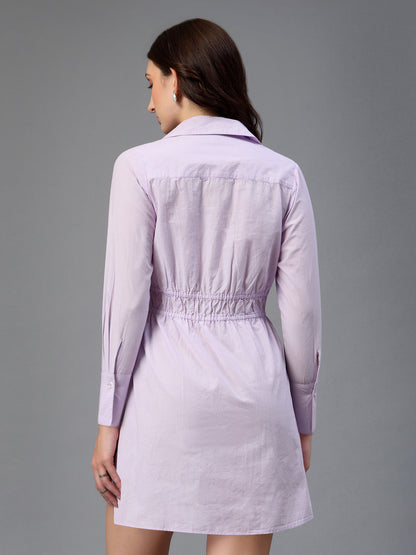 Shirt Dress with Pleats at waist-JEFF COOPER