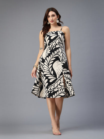 strappy dress with front slit-JEFF COOPER