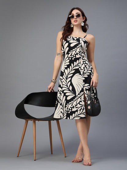 strappy dress with front slit-JEFF COOPER