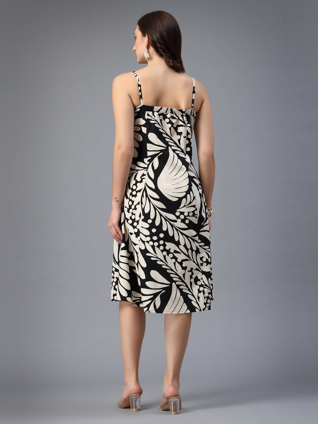 strappy dress with front slit-JEFF COOPER