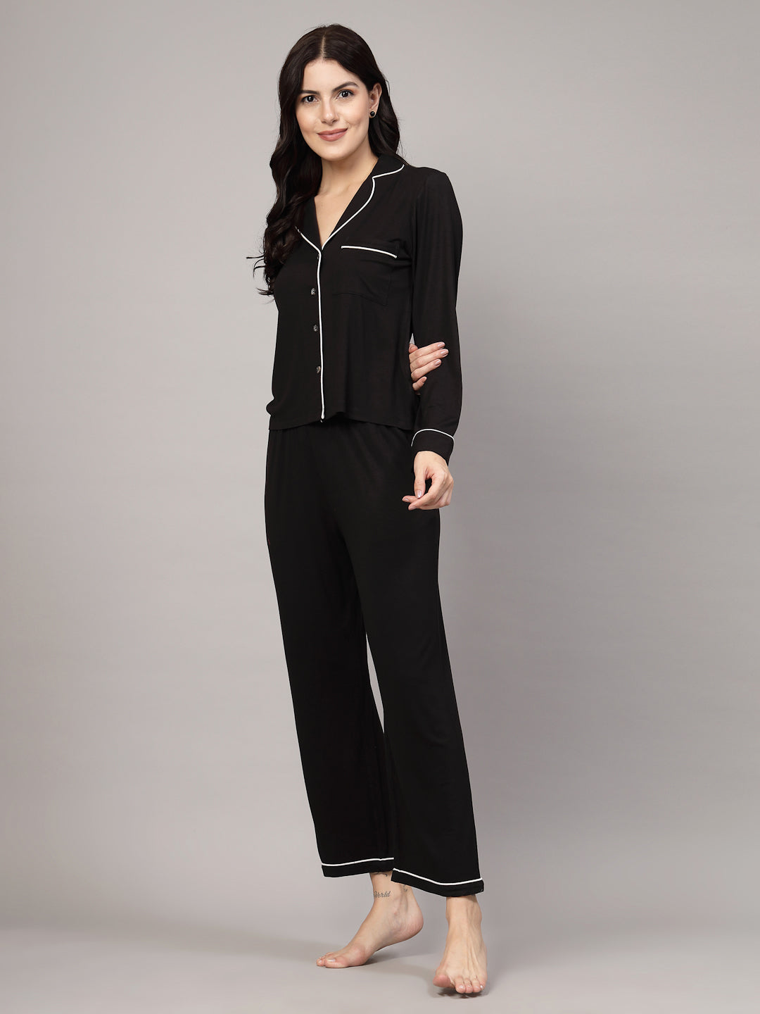 Black Pyjama Set-JEFF COOPER