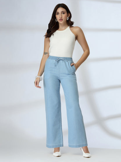 Light Blue Denim Trouser-JEFF COOPER
