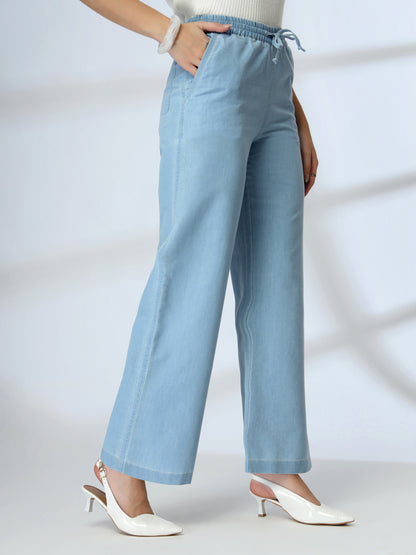 Light Blue Denim Trouser-JEFF COOPER