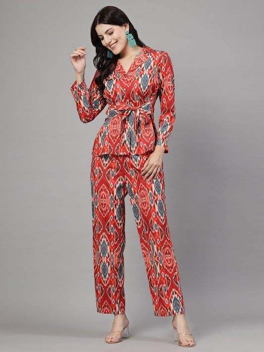 Ikkat Printed Shirt with Pant-JEFF COOPER