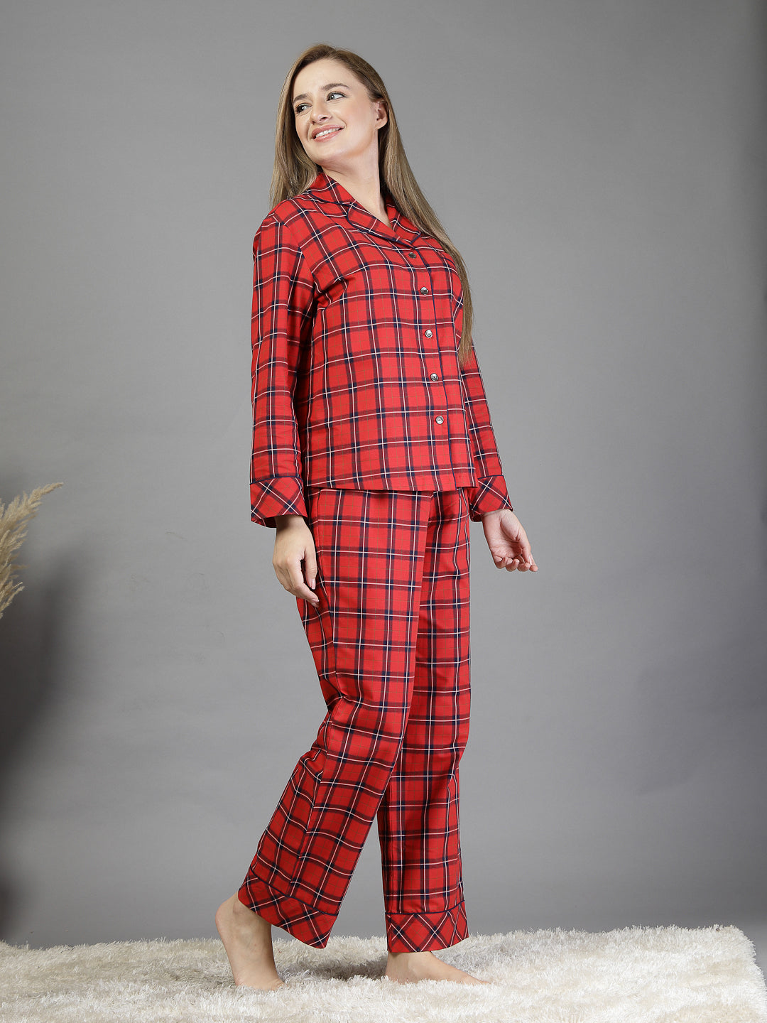 Cotton check shirt With Pant-JEFF COOPER