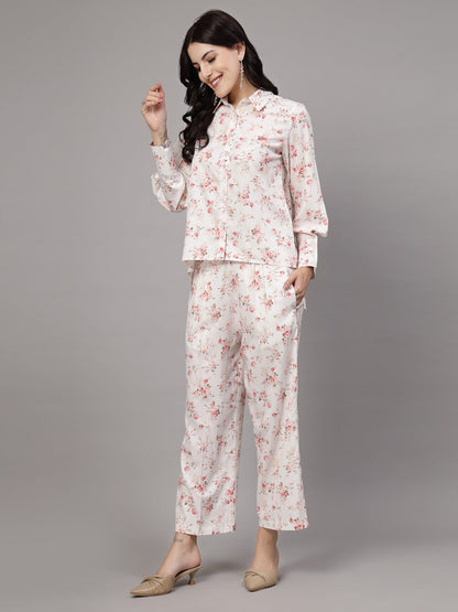 Co-ord set with floral print -JEFF COOPER
