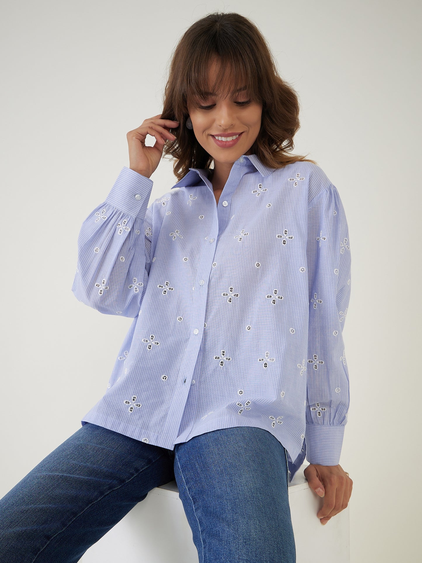 Oversized Embroidered Shirt