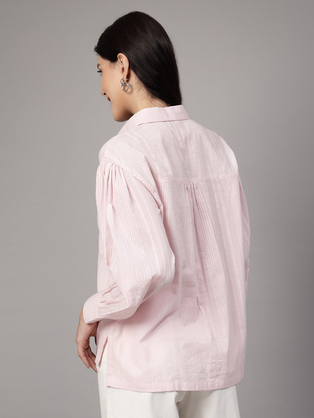 Oversized shirt in light peachish pink-JEFF COOPER