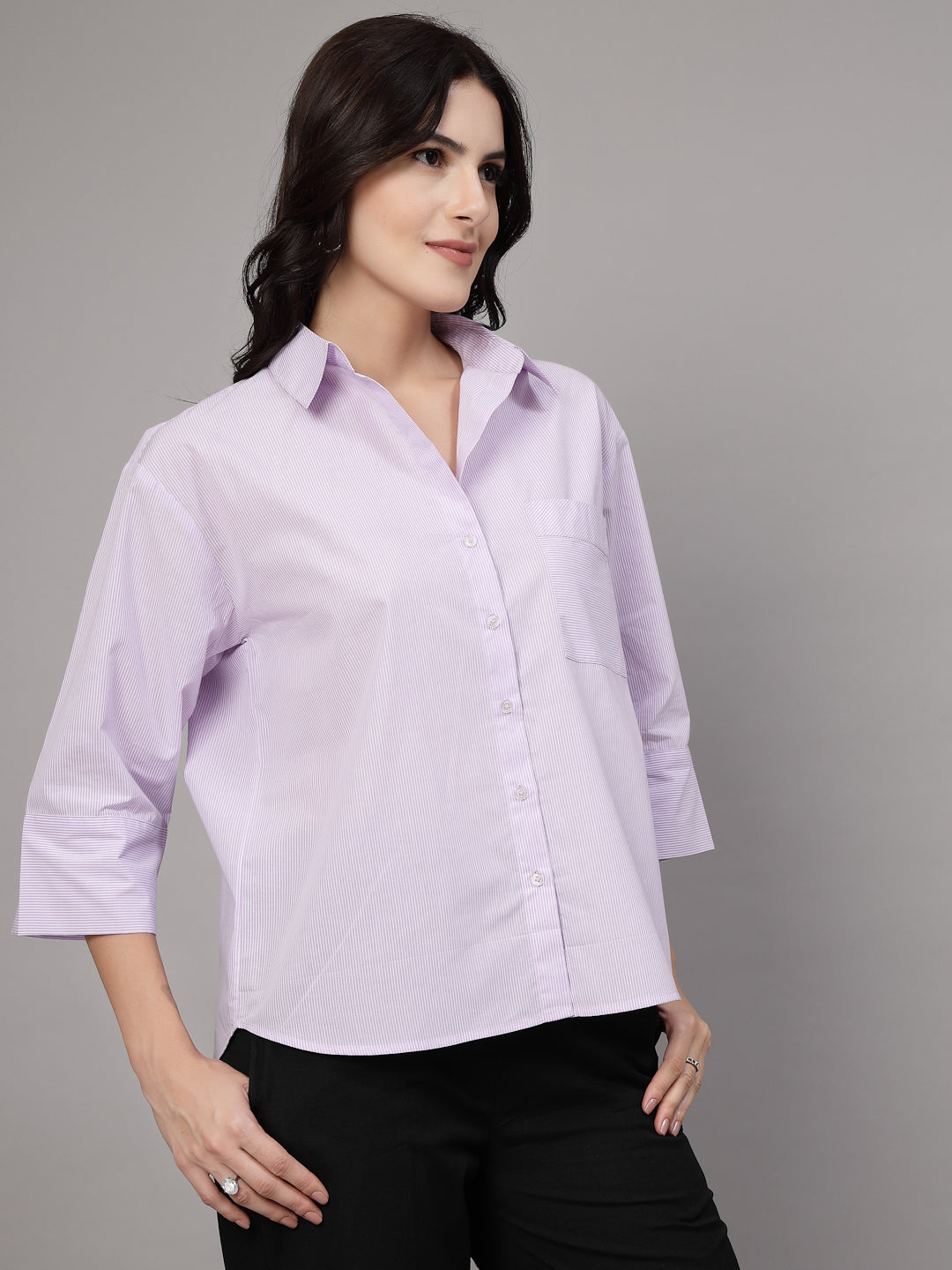 Poplin Stipe Shirt-JEFF COOPER