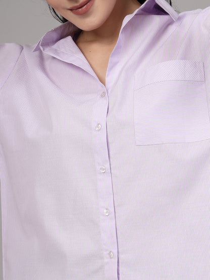 Poplin Stipe Shirt-JEFF COOPER