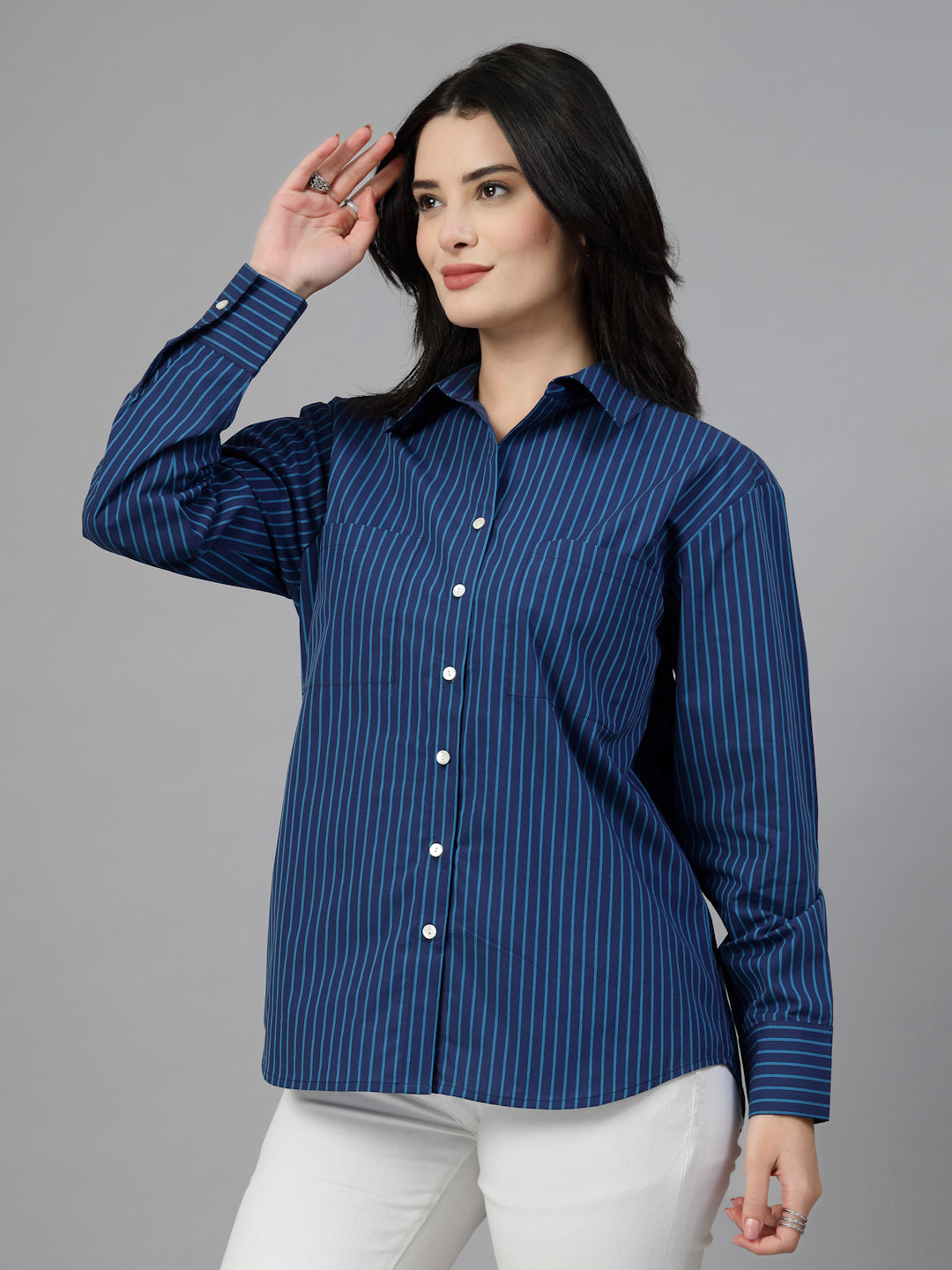 oversized stripped shirt -JEFF COOPER