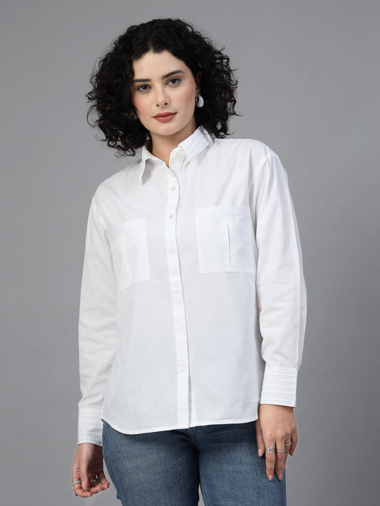 Regular shirt with pleats at back shoulder-JEFF COOPER