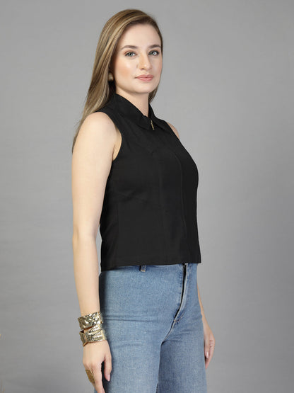 Cotton blend sleeveless top-JEFF COOPER