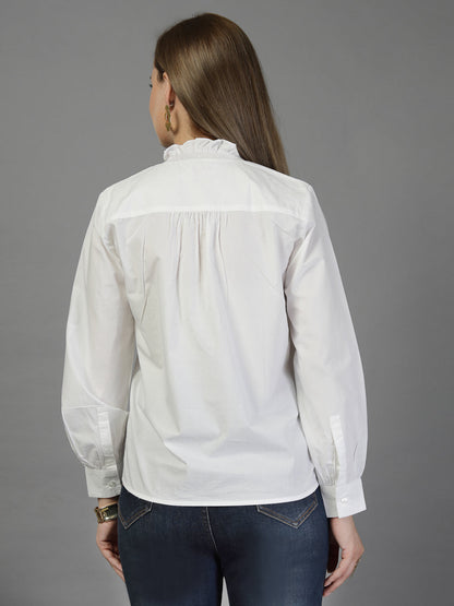 Frill and long sleeves top-JEFF COOPER