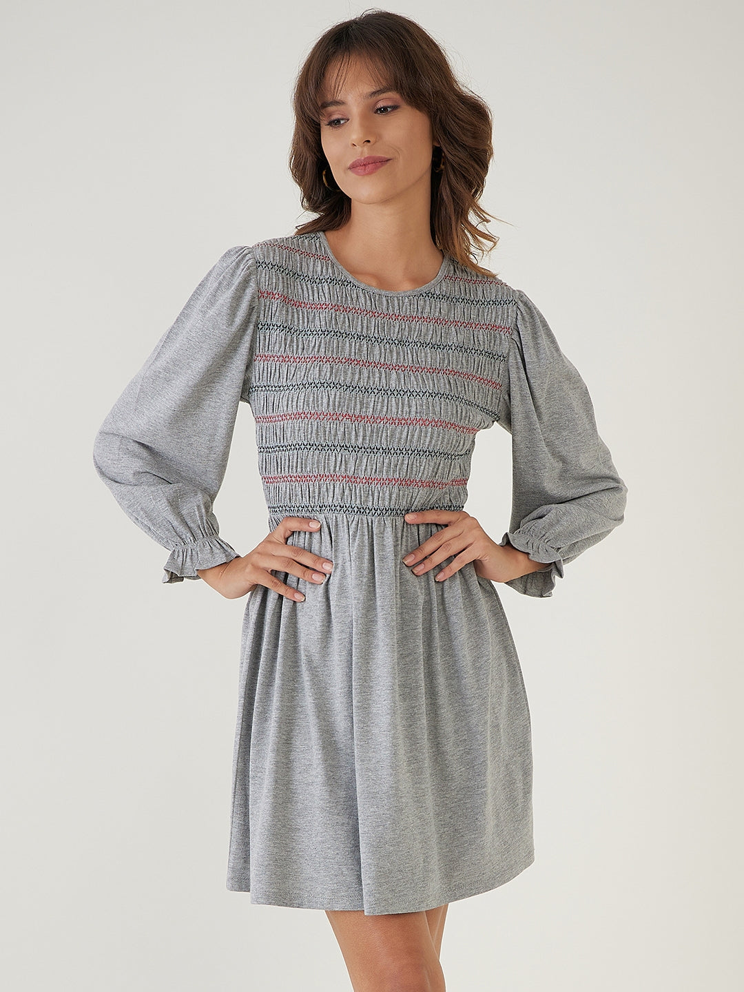 Smocked Short Dress-JEFF COOPER