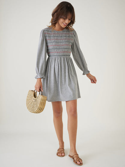 Smocked Short Dress-JEFF COOPER