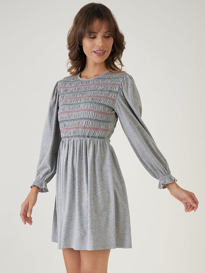 Smocked Short Dress-JEFF COOPER