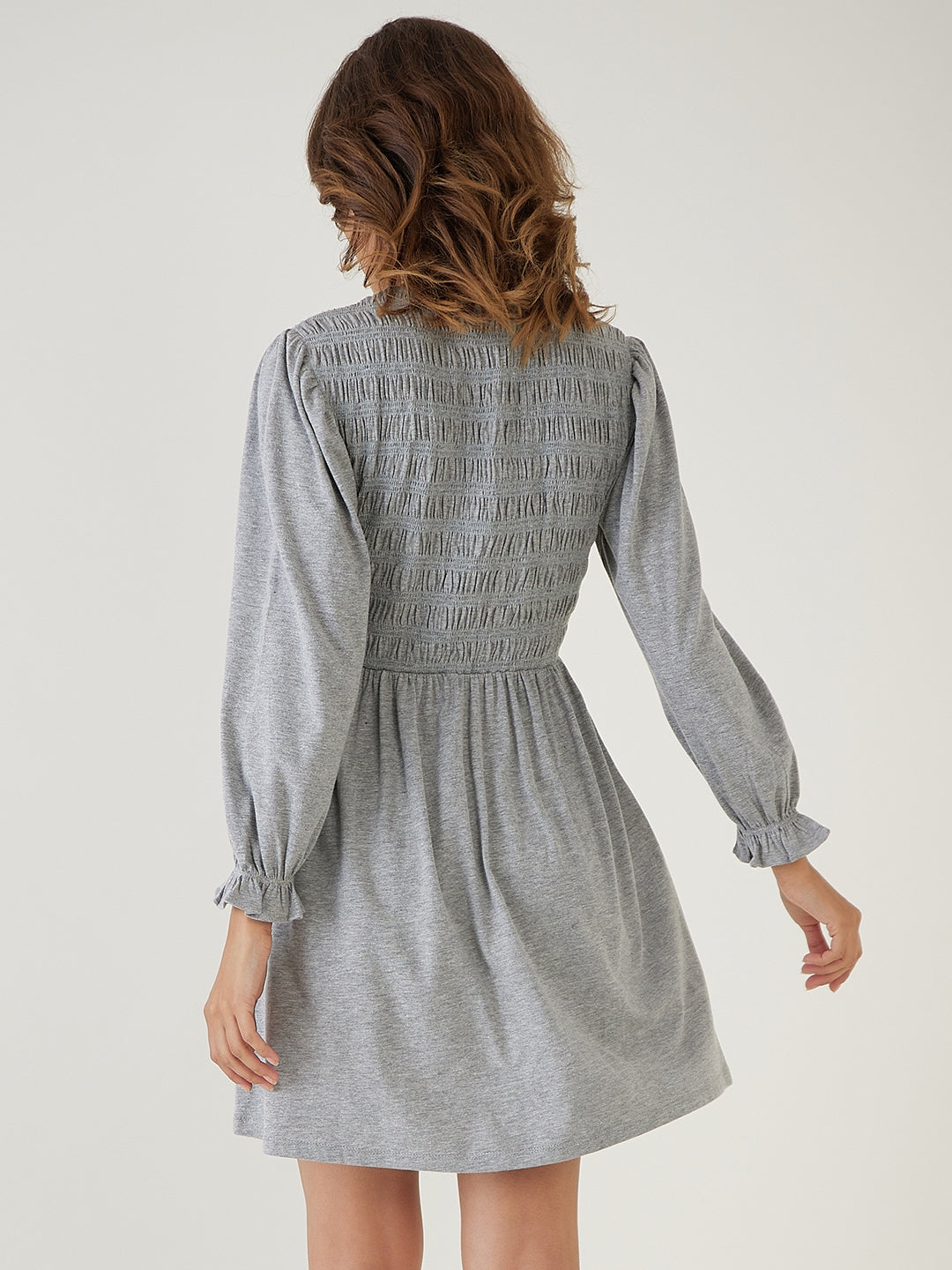 Smocked Short Dress-JEFF COOPER