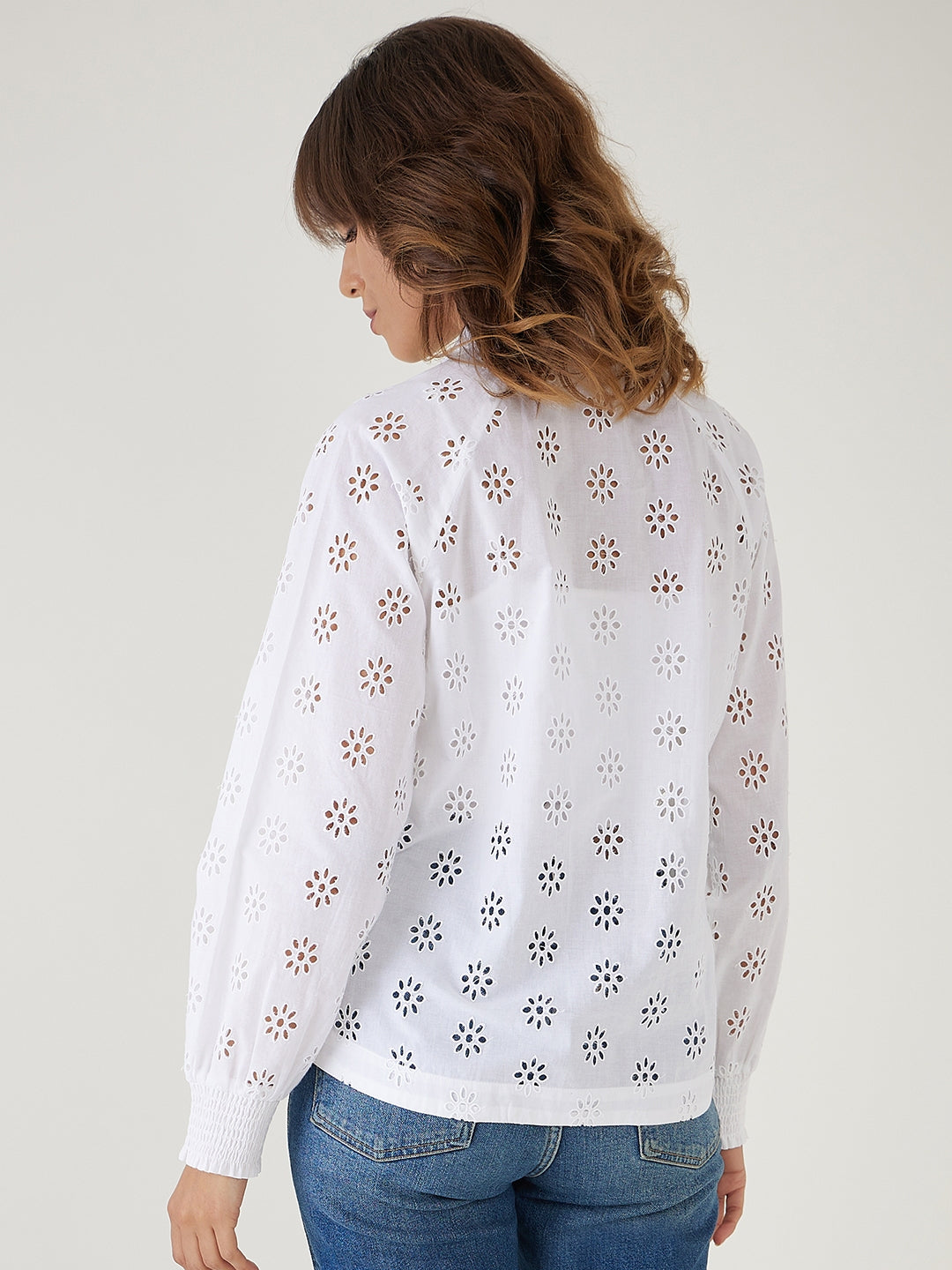 Cut-out embroidery shirt -JEFF COOPER